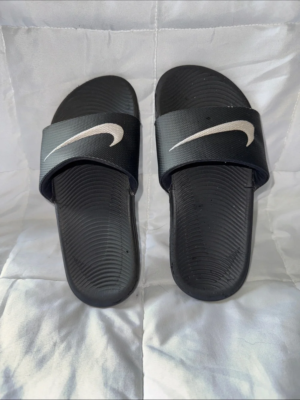 Nike Black White Boys' Slide Sandals